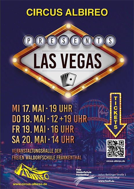 Plakat "LAS VEGAS" des CIRCUS ALBIREO